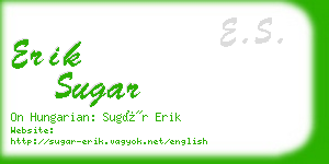 erik sugar business card